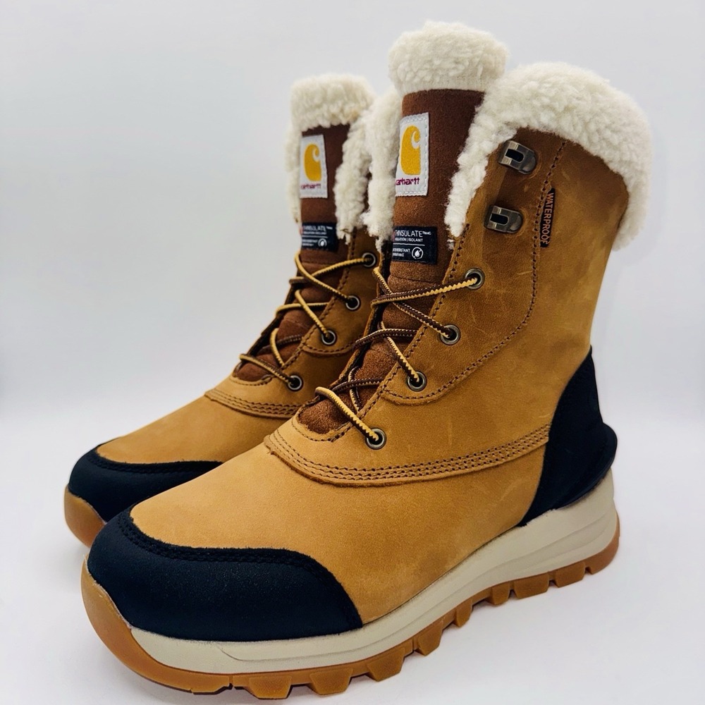 Carhartt‎ Pellston Boots Women's Size 7 M Brown Waterproof Leather